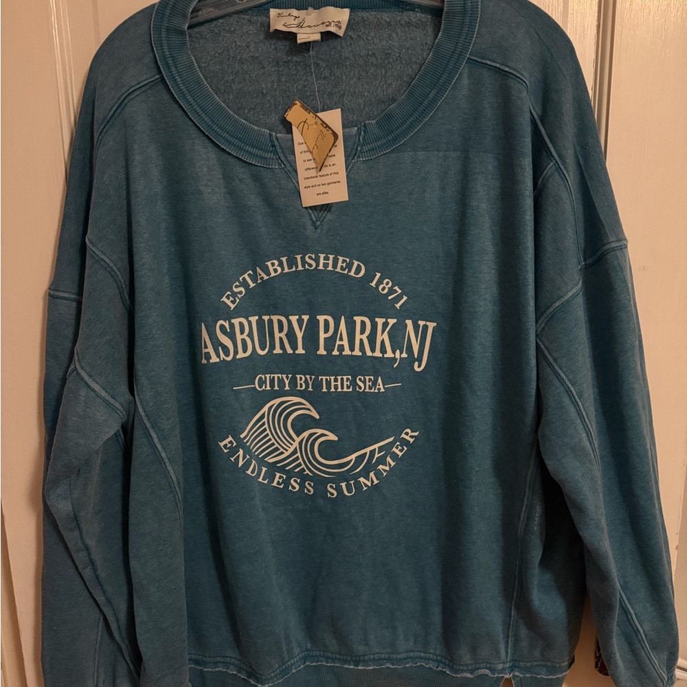 Blue Asbury Park NJ Sweatshirt